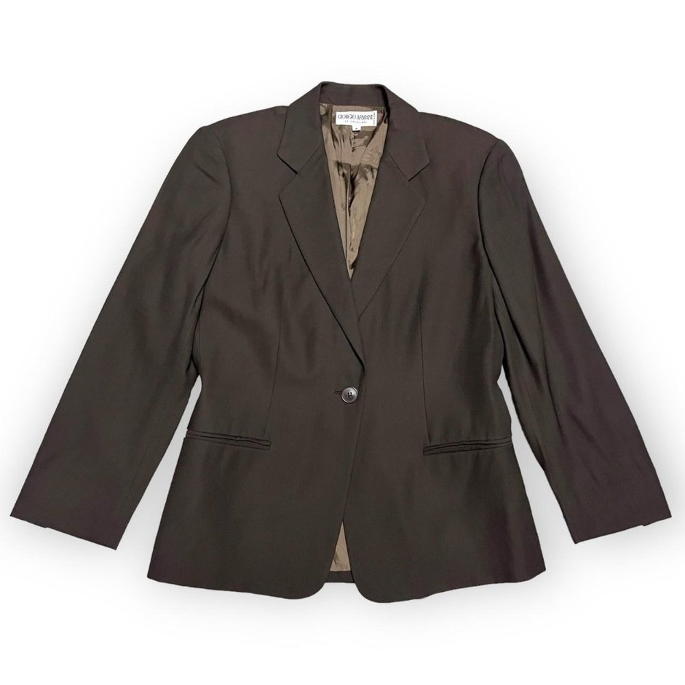 Brown Single-Button Women's Blazer - Classic Tailored Suit Jacket